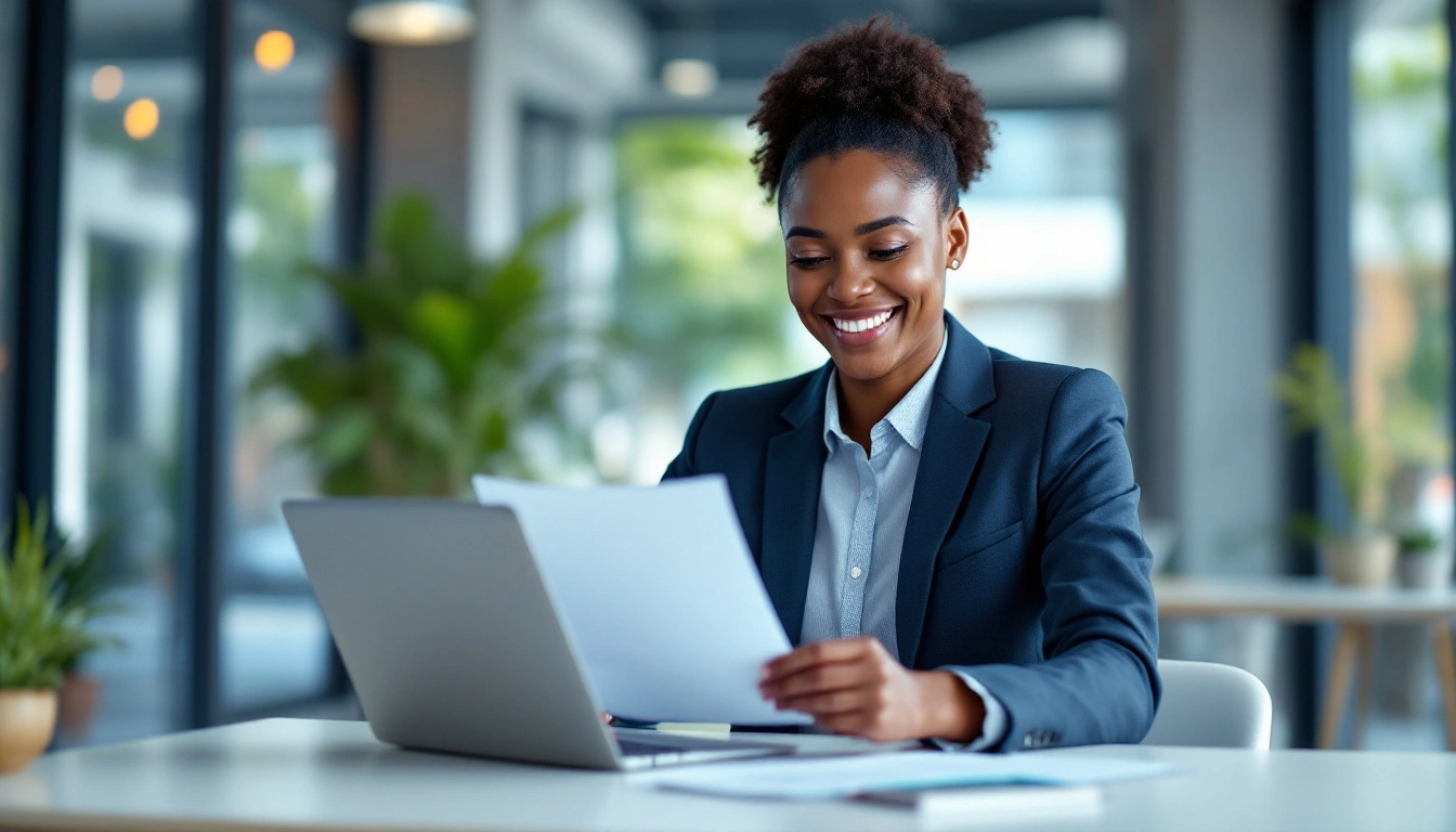 HR professional reviewing candidate resume — Kore BPO