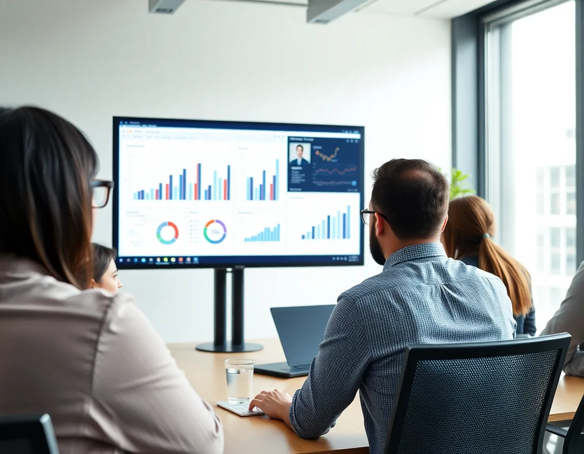 Offshore data analyst presenting business intelligence insights to US team — Kore BPO
