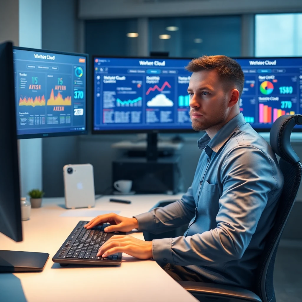 Offshore cloud engineer at multi-cloud workstation — Kore BPO