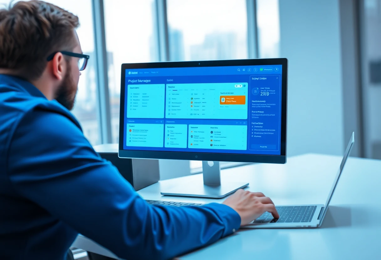Offshore project manager reviewing sprint board and task assignments in Jira — Kore BPO