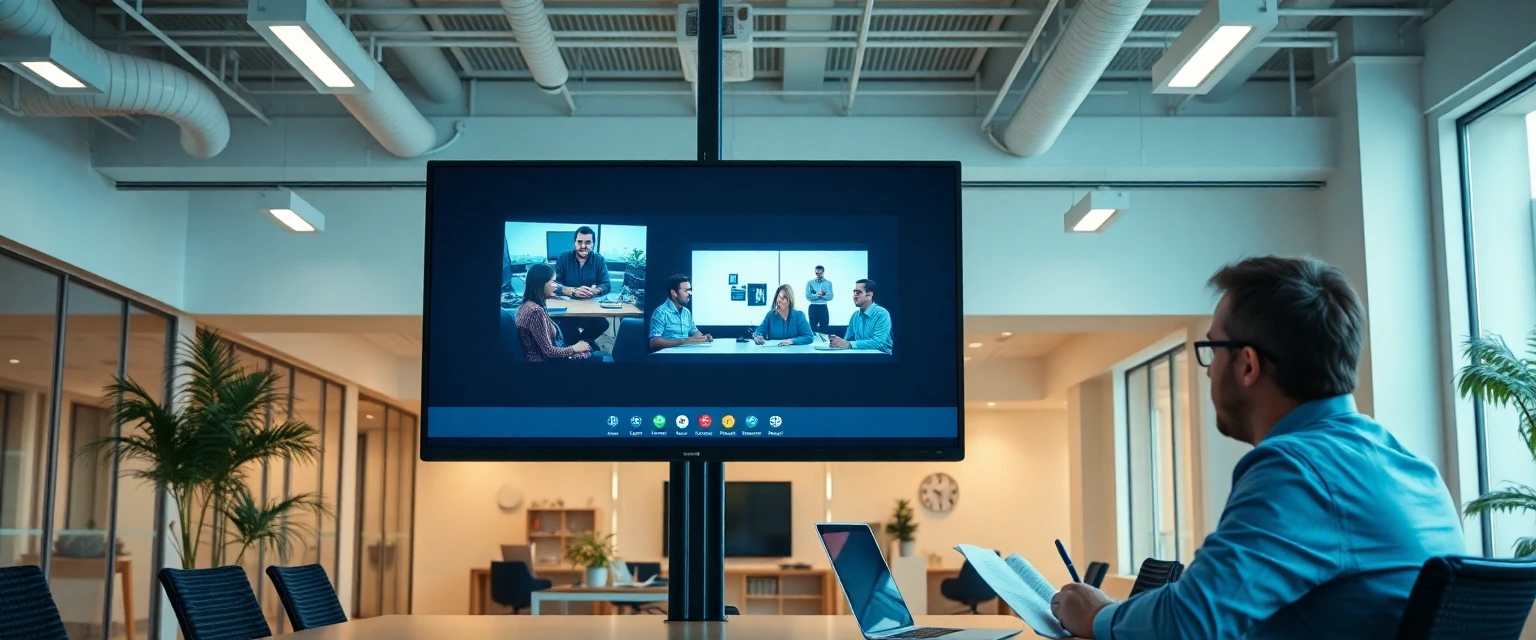 US engineering team in remote standup with nearshore Costa Rica software engineer via video call