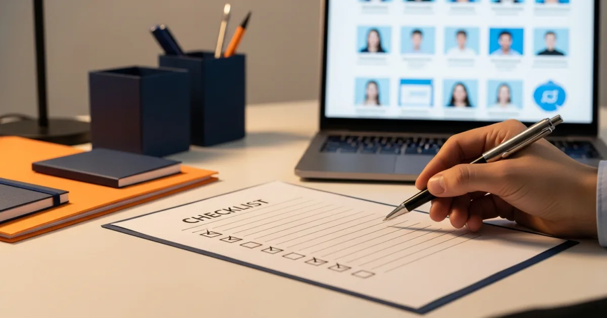 offshore developer job brief checklist showing 8 elements needed before posting