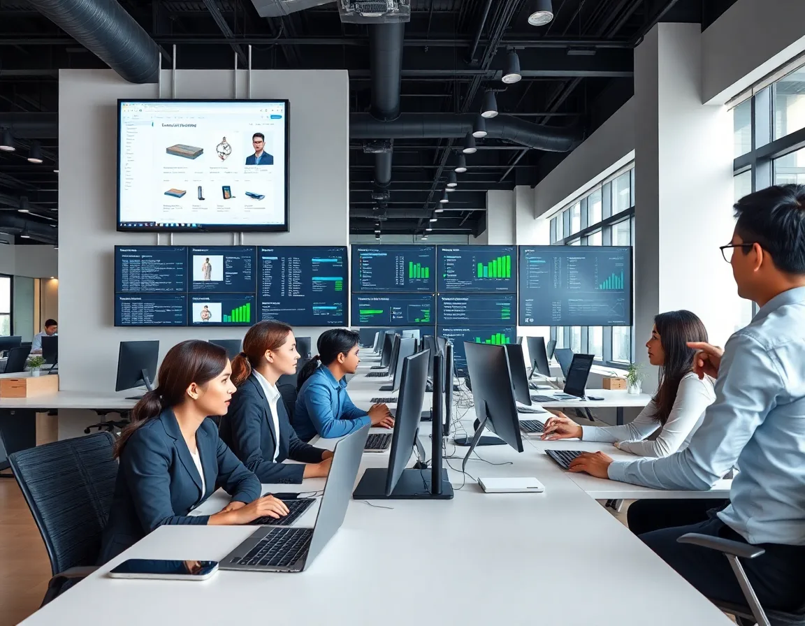 Offshore Shopify VA team reviewing product listings and order management - Kore BPO