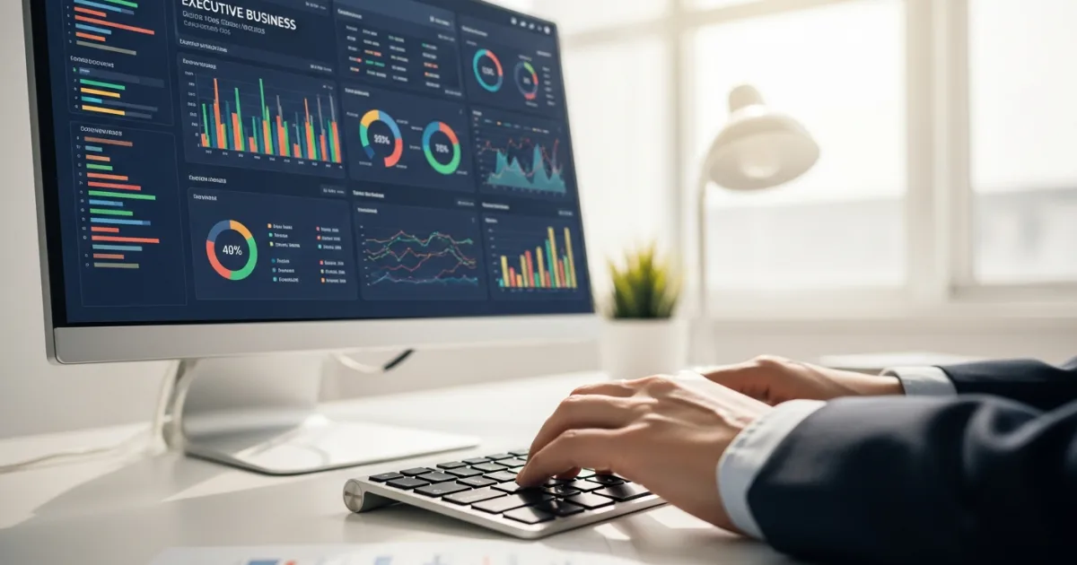 offshore data visualization analyst building an executive dashboard with charts and KPI cards