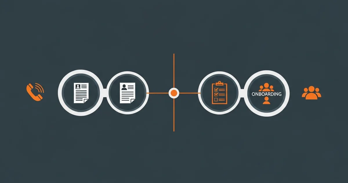 five step timeline showing intake call resume delivery interview onboarding and team integration for hiring a nearshore software developer