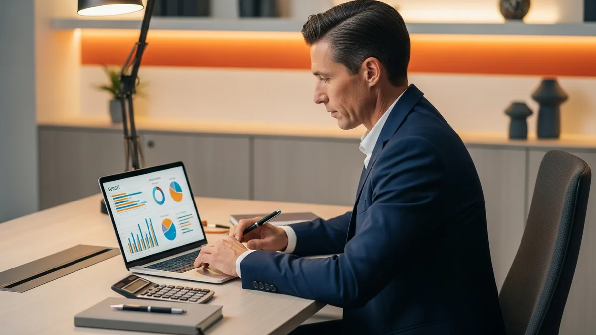 Business leader comparing nearshore software development costs to US in-house hiring costs