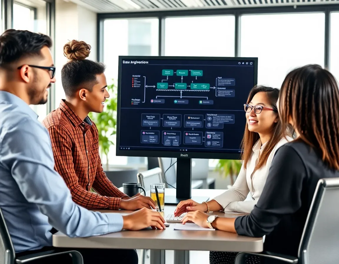 Offshore ETL specialists collaborating on pipeline architecture for Kore BPO