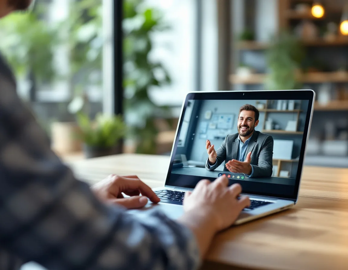 US team and offshore machine learning engineer reviewing a model handoff on a video call for Kore BPO