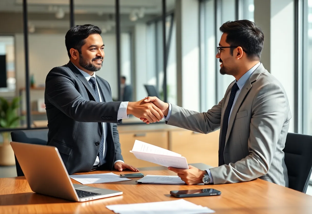 Kore BPO compliance team finalizing an offshore recruiting candidate's employment contract and payroll setup in India