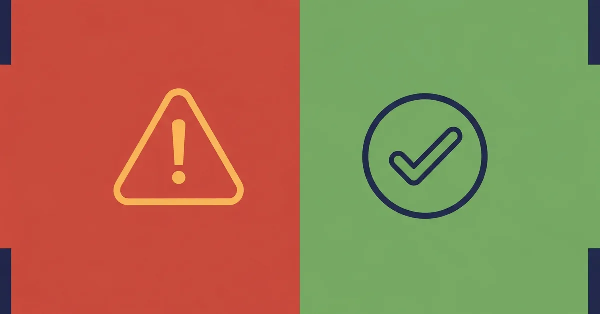 Side by side red flags versus green flags comparison graphic for vetting an offshore recruiting partner