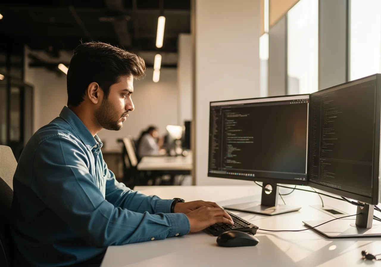 Offshore software development engineer working from a Hyderabad India office on a US client codebase
