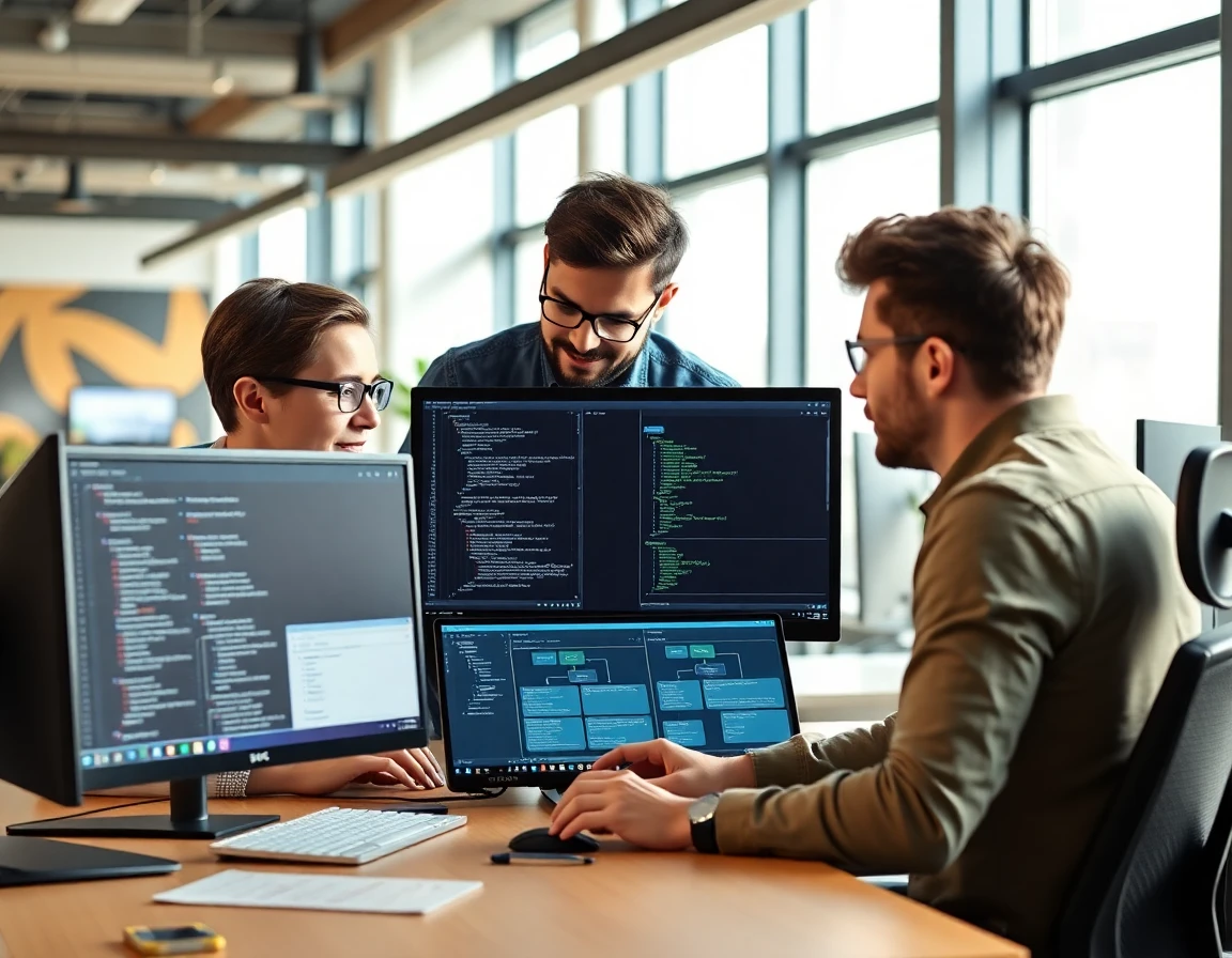 Offshore WordPress development team reviewing plugin architecture and WooCommerce code