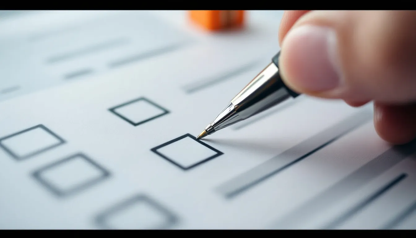 Checklist document showing AWS engineer job description requirements sections over the shoulder
