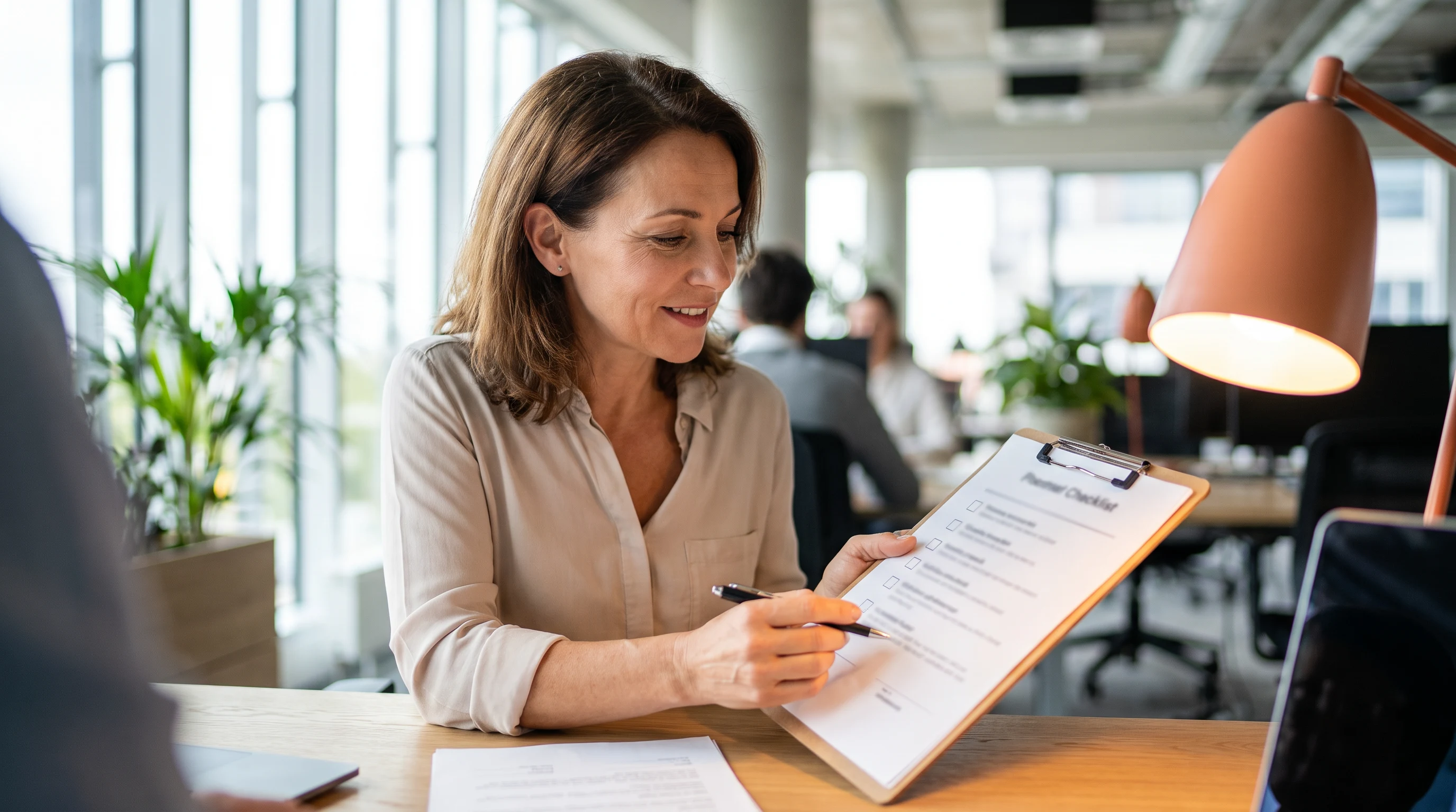 Recruiter reviewing an Azure engineer job description requirements checklist