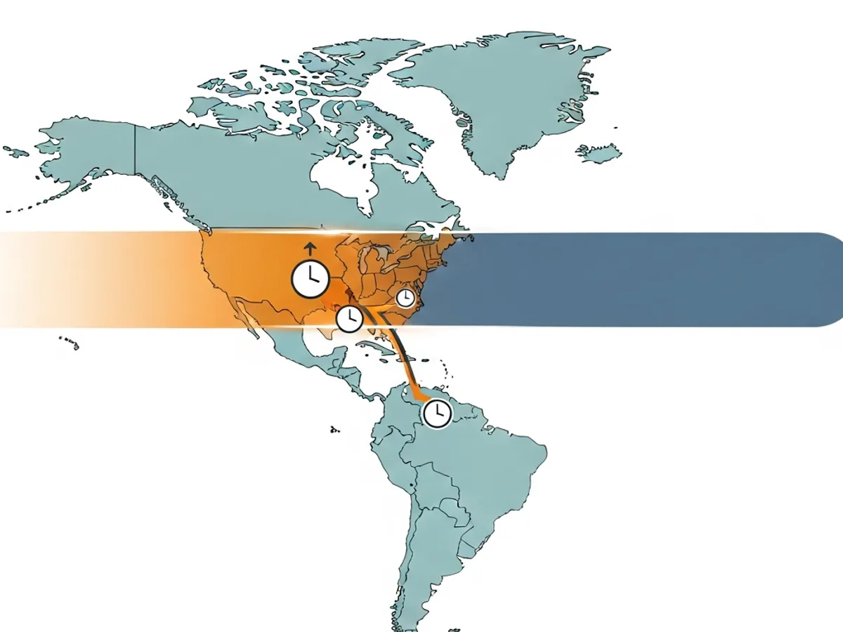 Diagram showing Costa Rica's business hour overlap with the United States compared to offshore regions in Asia