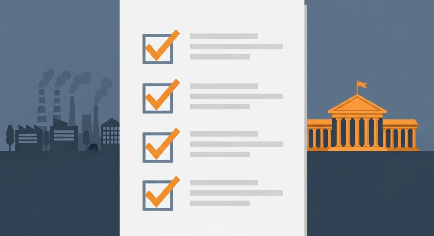 Checklist graphic showing Dominican Republic free zone staffing compliance requirements including Law 8-90 registration, TSS enrollment, and INFOTEP contribution