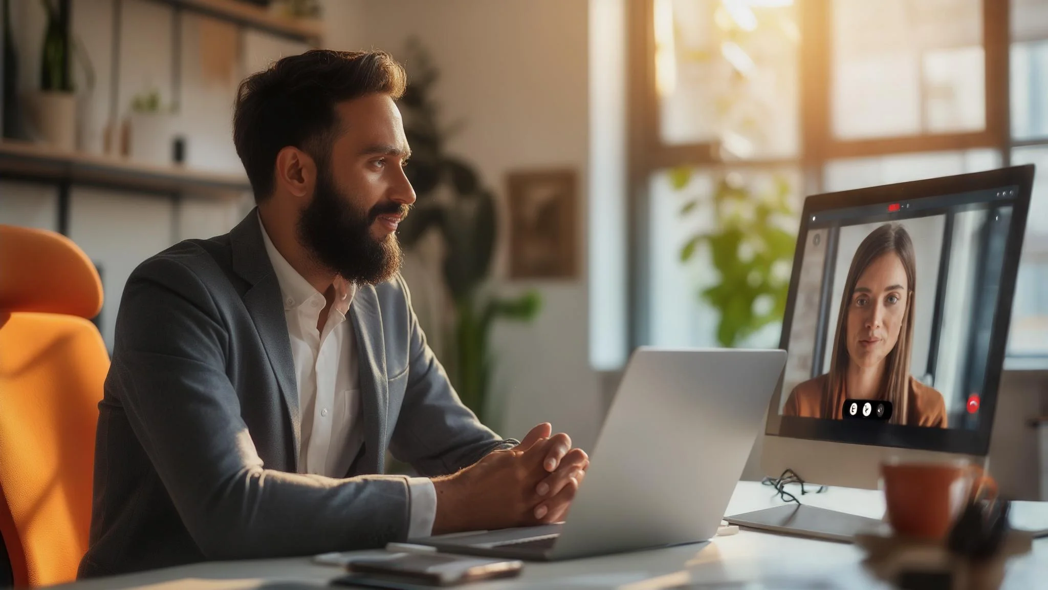 Data engineer reviewing SQL query results and pipeline logs on a dual-monitor setup in a bright office