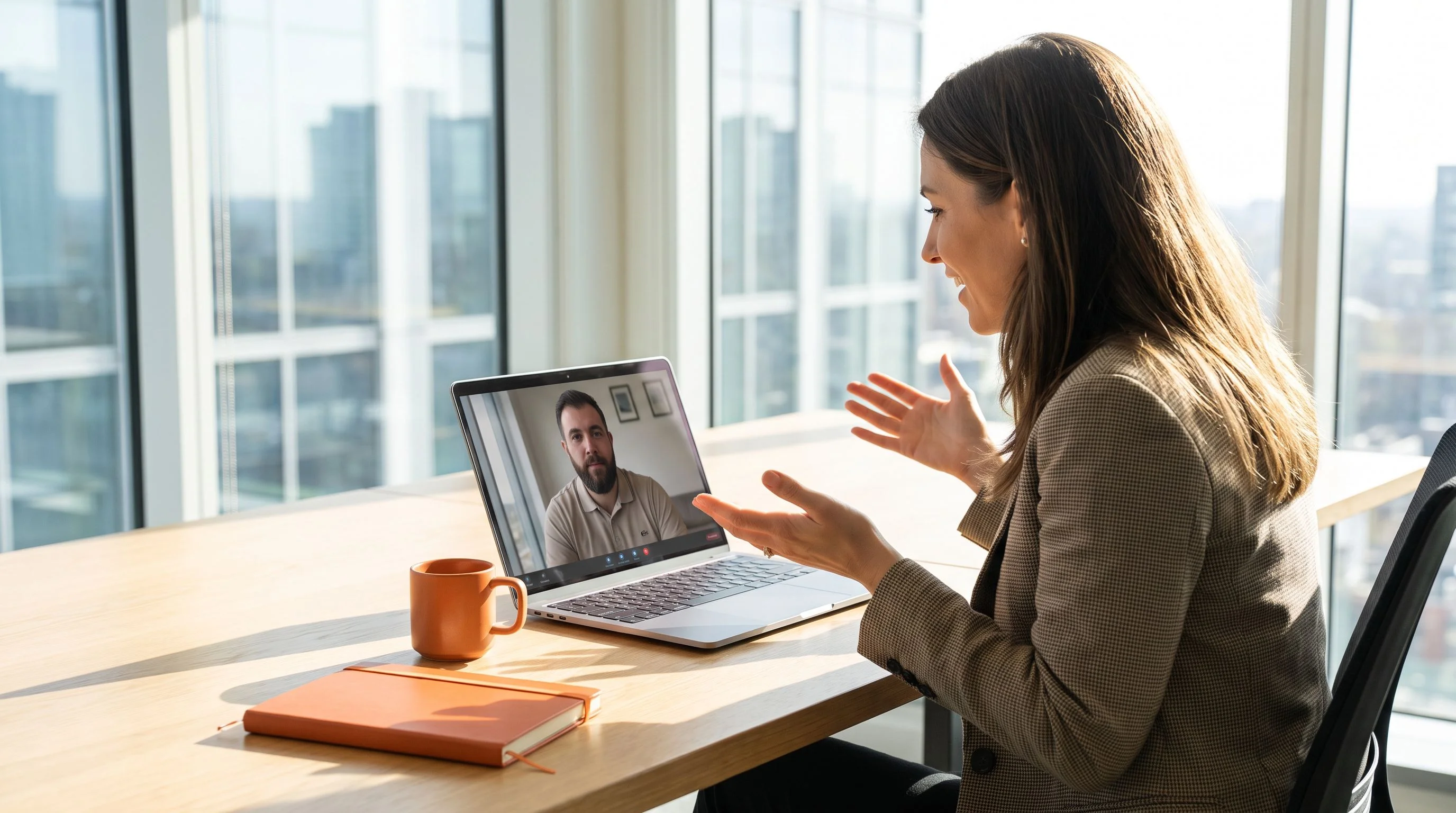 Hiring manager interviewing nearshore React developer candidates