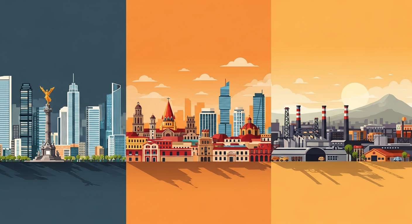 Comparison of Mexico City, Guadalajara, and Monterrey as Mexico's leading tech talent hub cities