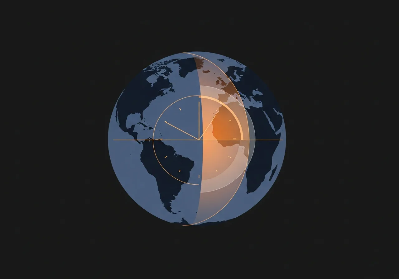 Diagram showing Latin America business hour overlap with the United States compared to offshore regions in Asia