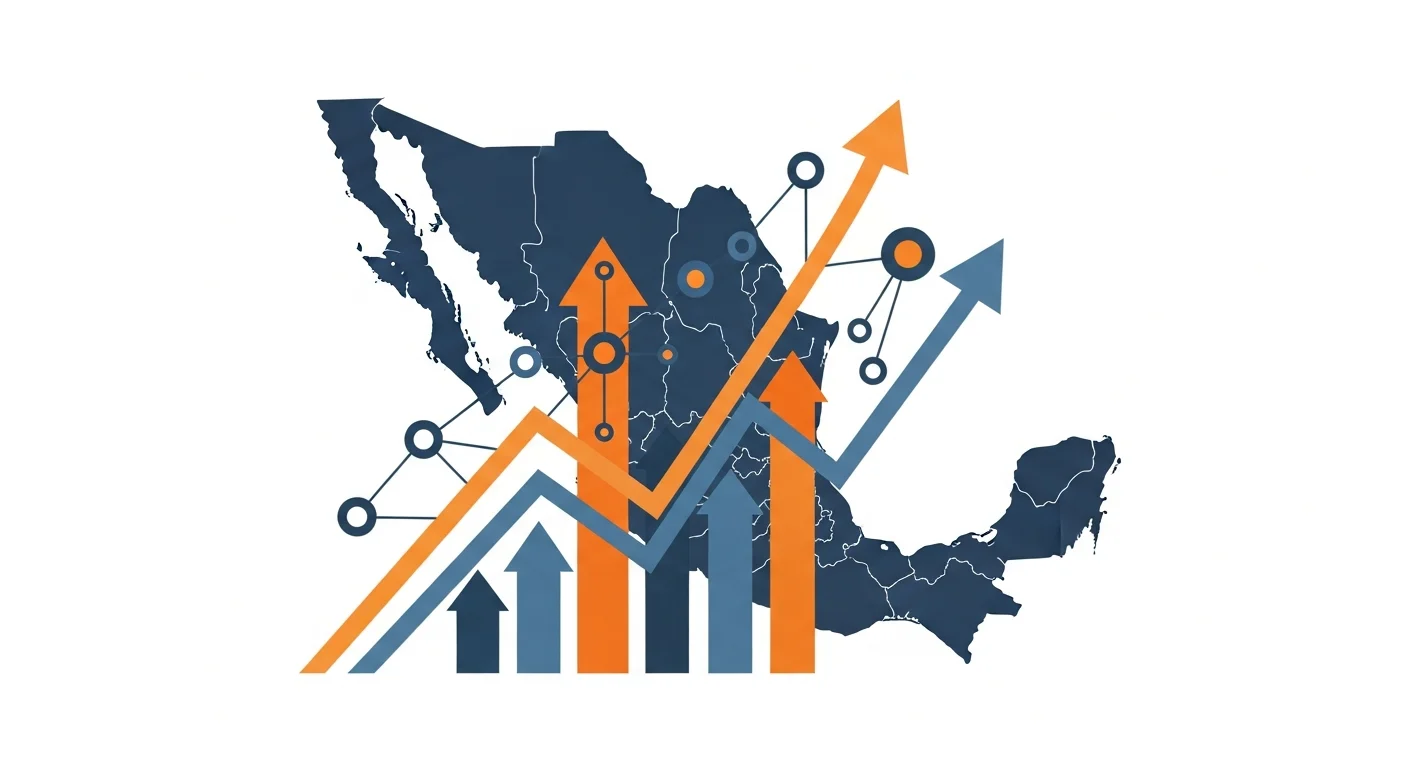 Visual showing the scale of nearshoring investment flowing into Mexico's technology and manufacturing sectors