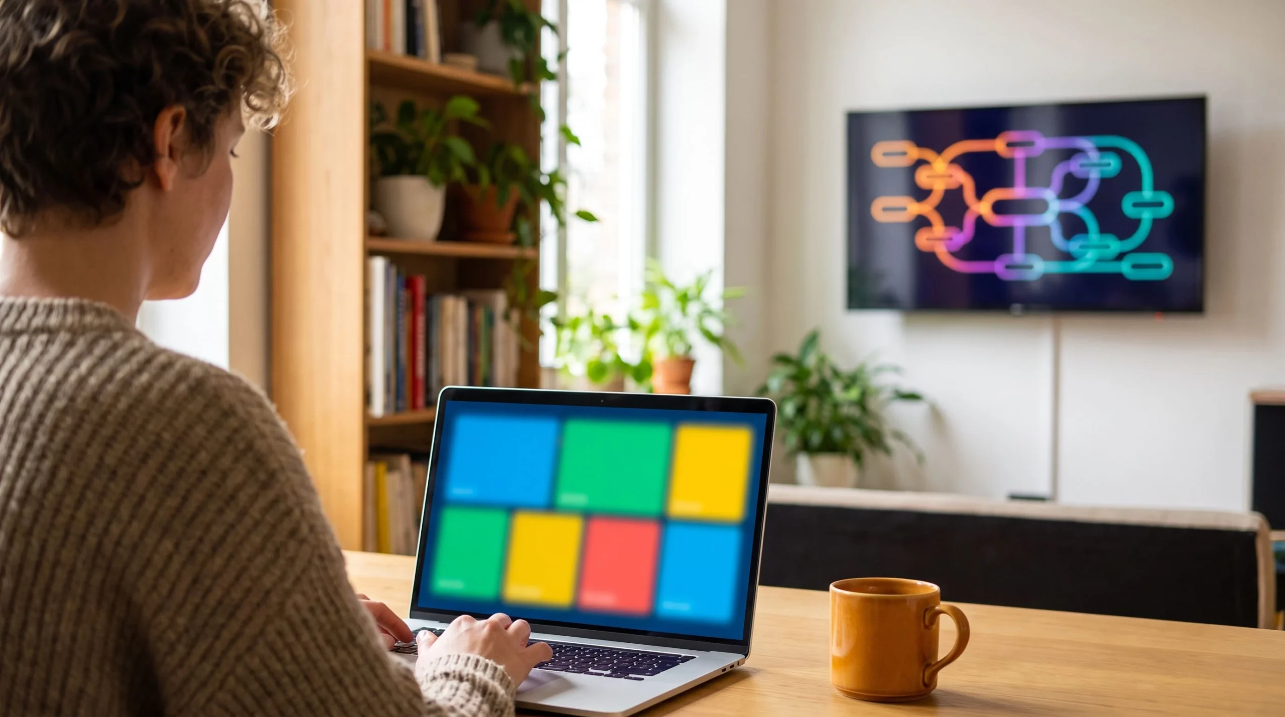 Engineering manager and nearshore Angular developer collaborating over a video call with a component tree visible on screen