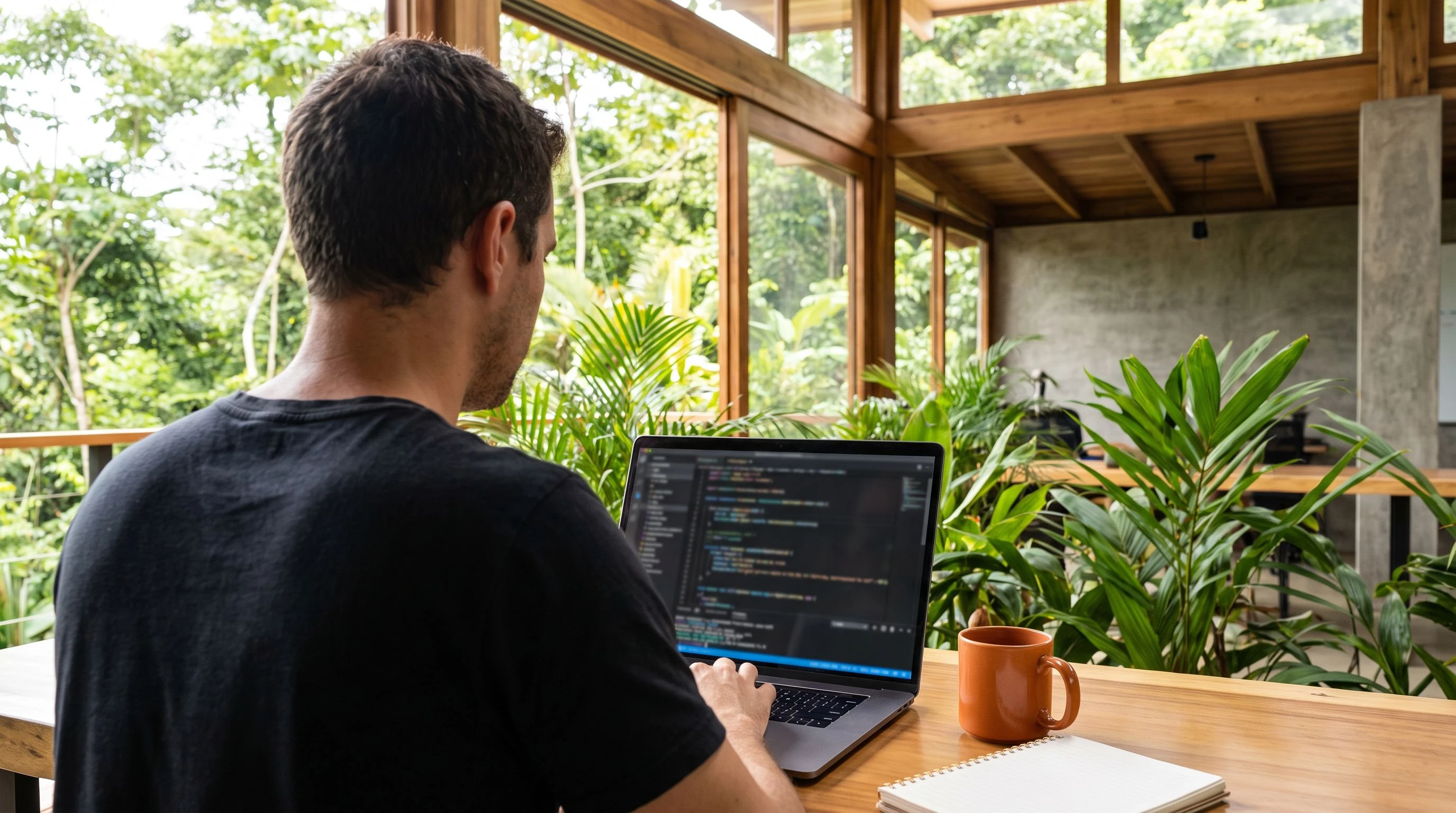 Angular developers collaborating in a modern Costa Rica tech office