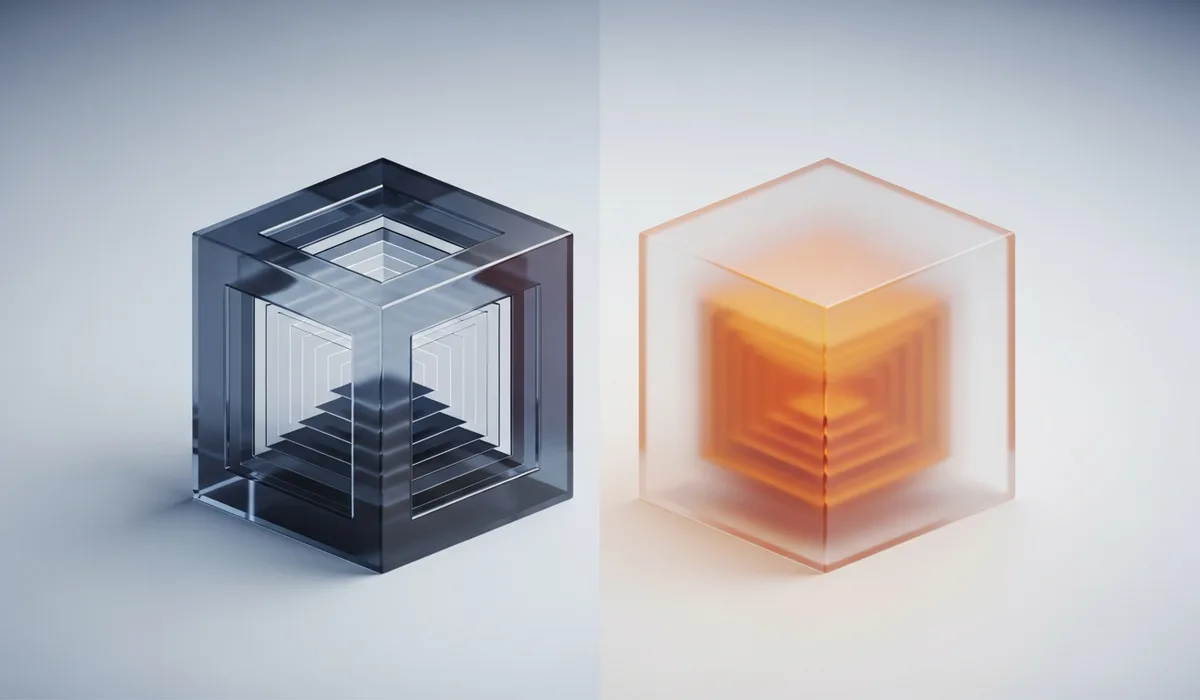 Abstract graphic comparing a transparent staffing agency pricing structure against an opaque one with hidden costs