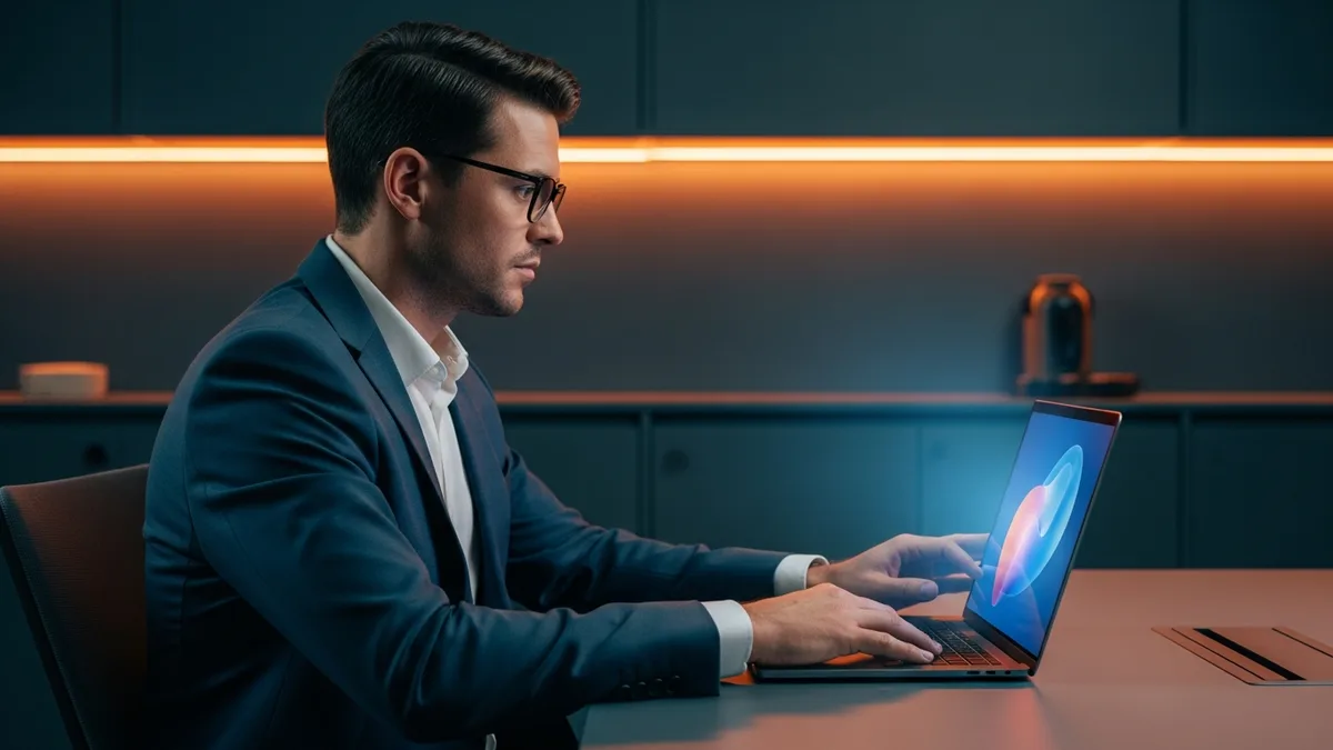 US hiring manager reviewing nearshore software developer rate cards on a laptop