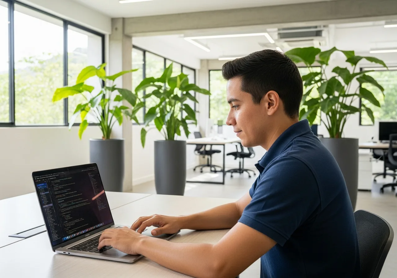Nearshore software developer working from a Costa Rica office on a US client's codebase