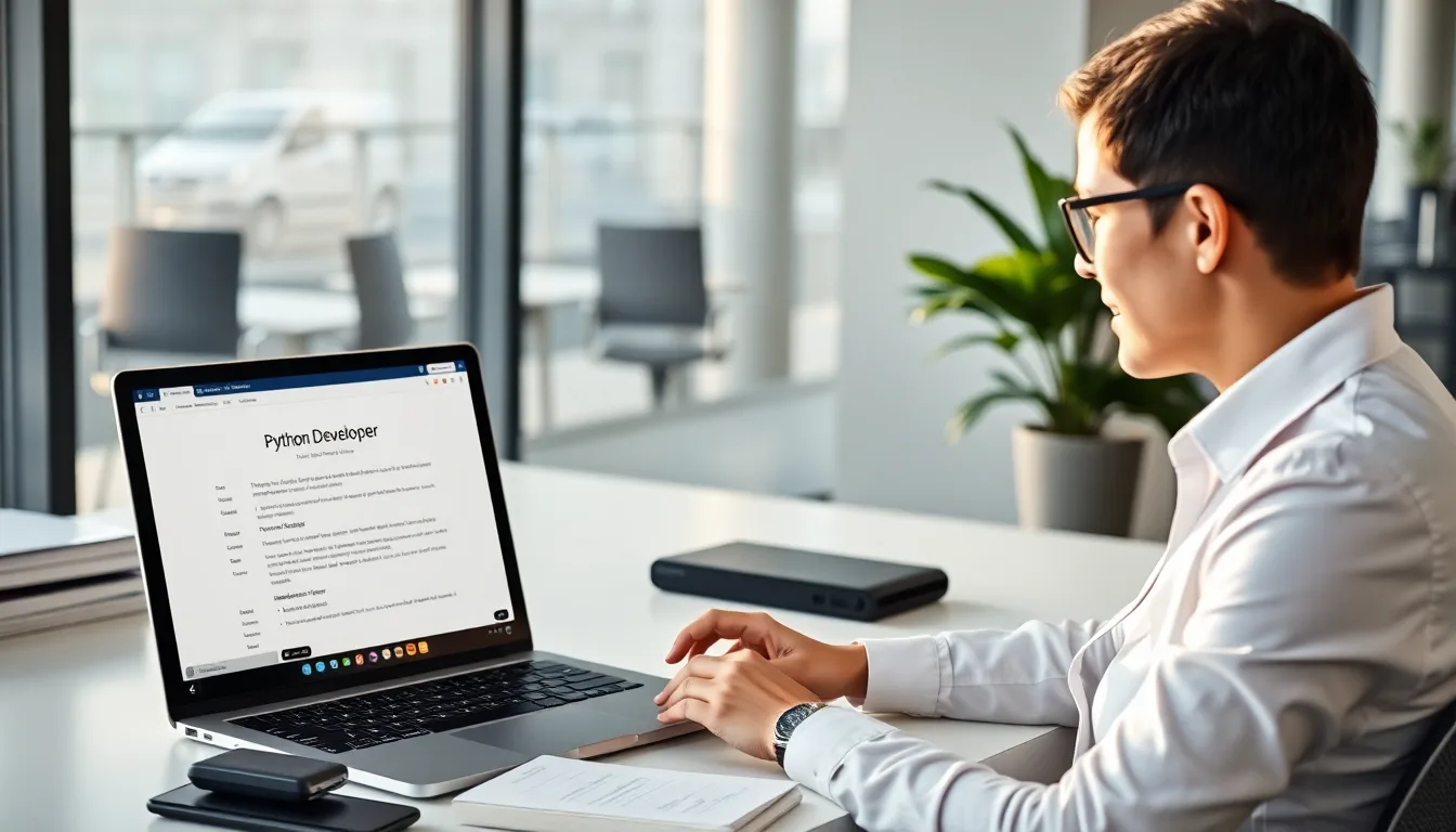 HR manager optimizing Python developer job posting for nearshore talent pipeline