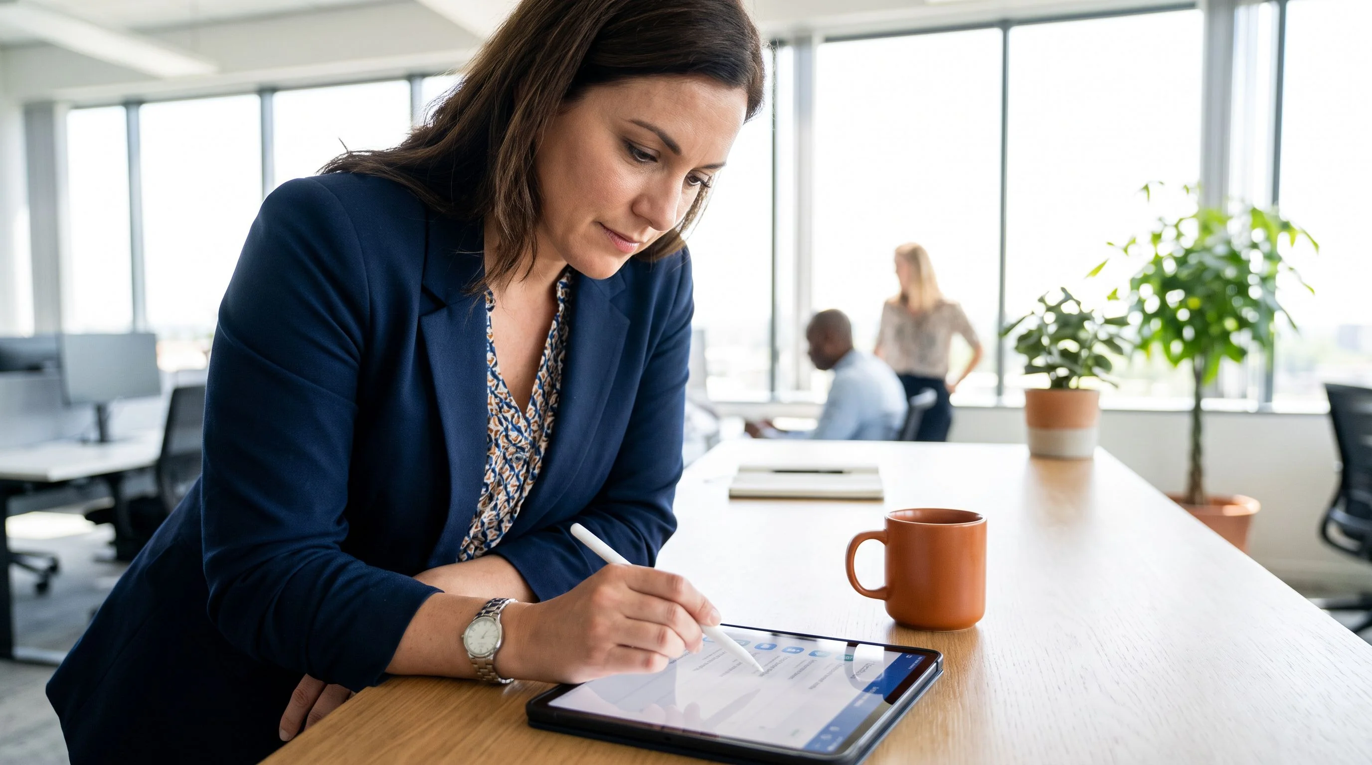 Technical recruiter reviewing React developer requirements checklist