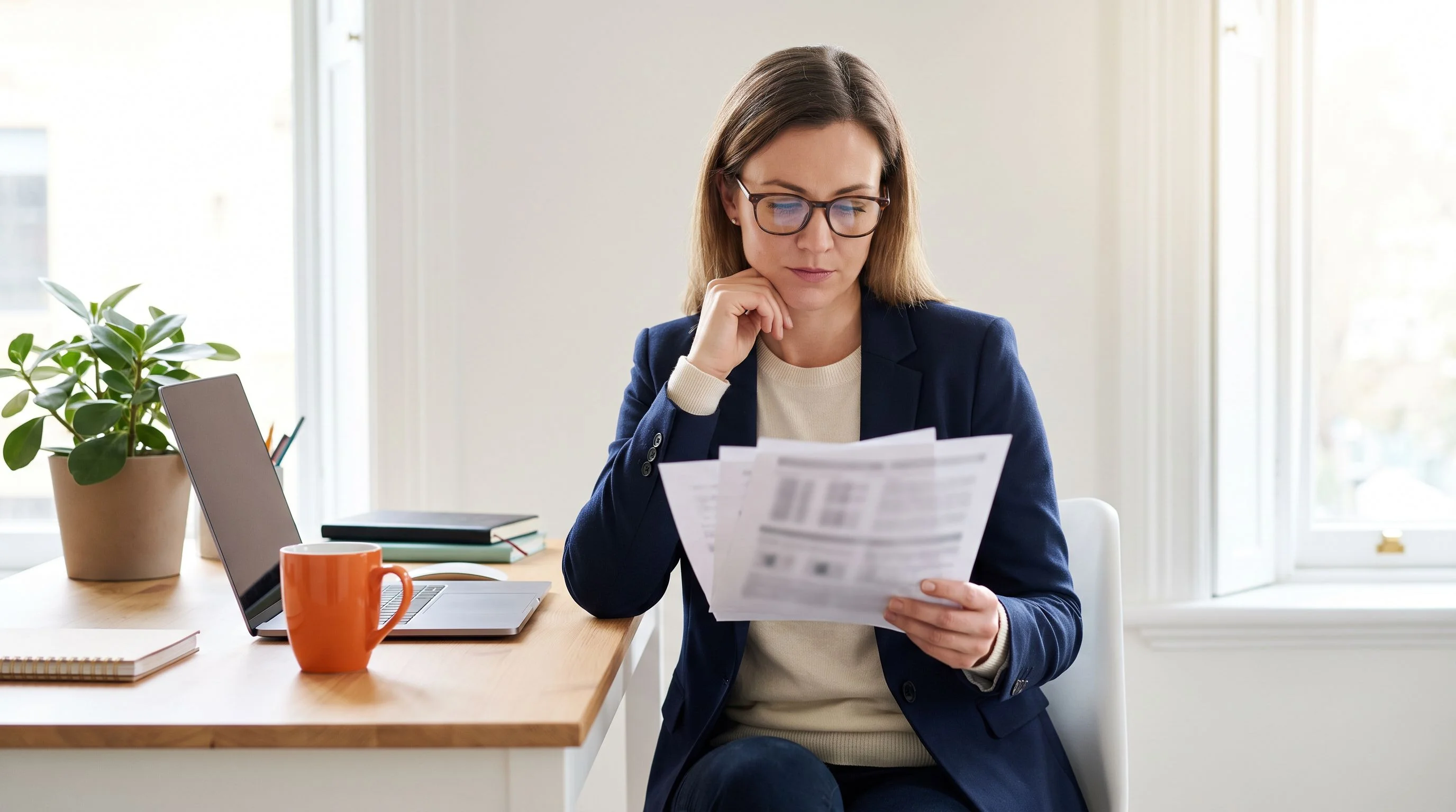 Finance manager reviewing offshore recruiter salary benchmarks and annual cost comparison charts on a large monitor