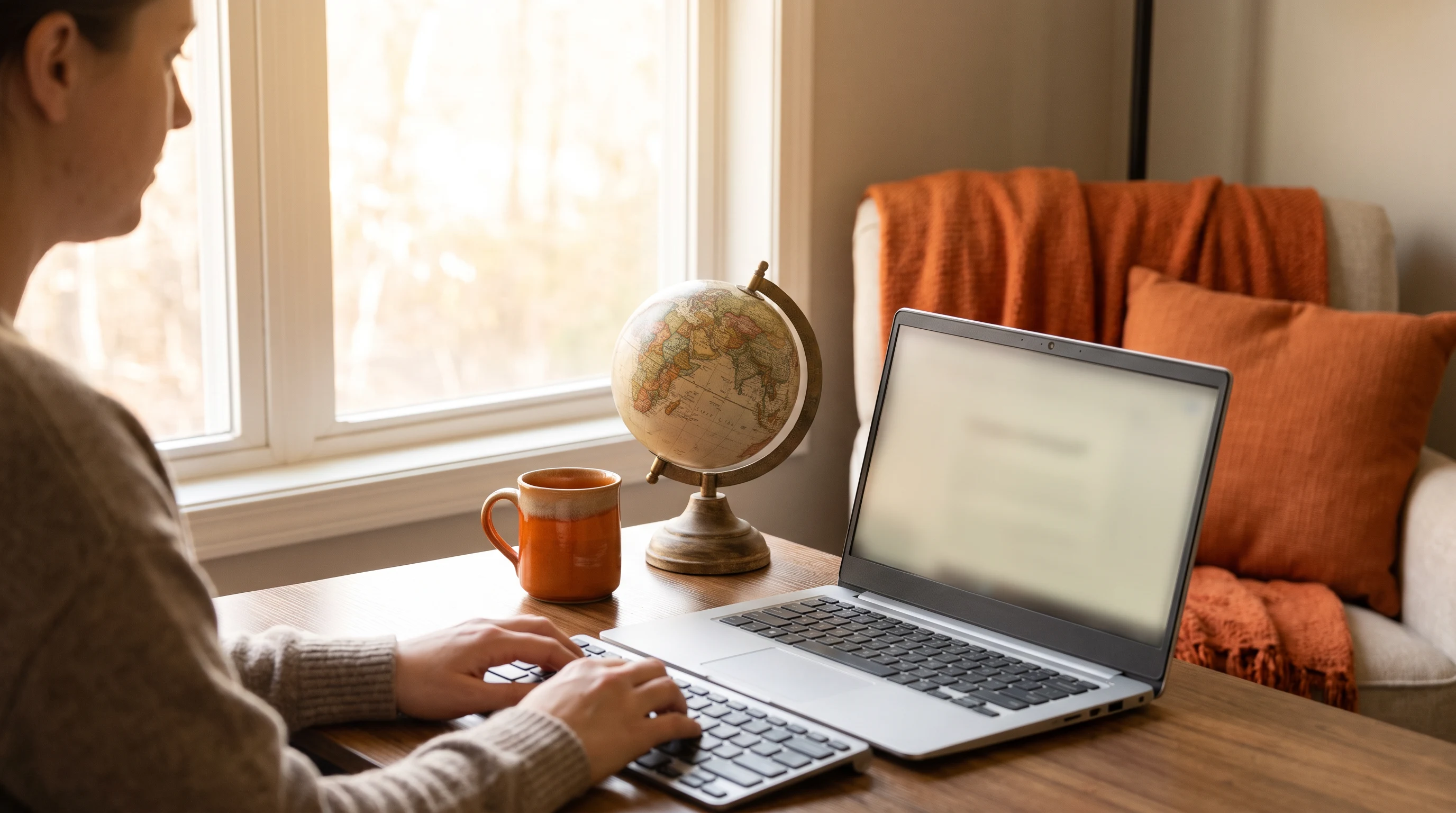 Remote nearshore Shopify developer working from a home desk during US business-hours overlap