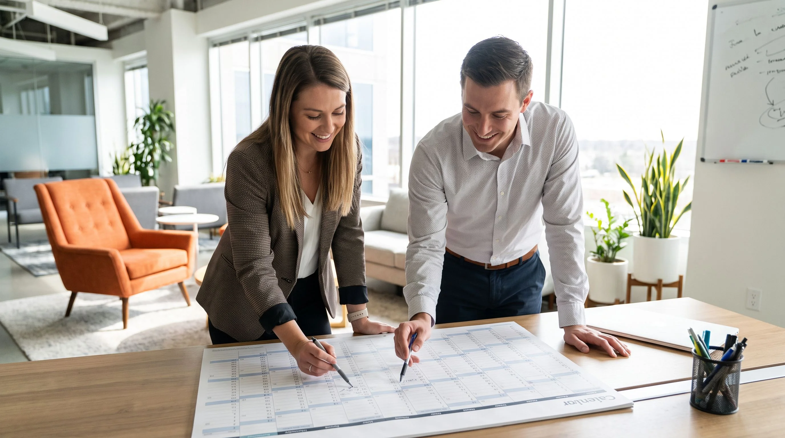 Offshore Executive Assistant coordinating schedules for a leadership team