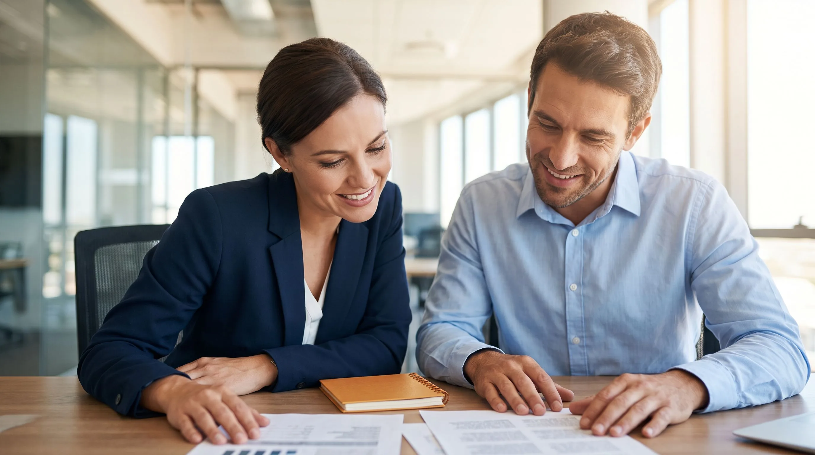 Kore BPO hiring manager and recruiter reviewing offshore staffing candidates together