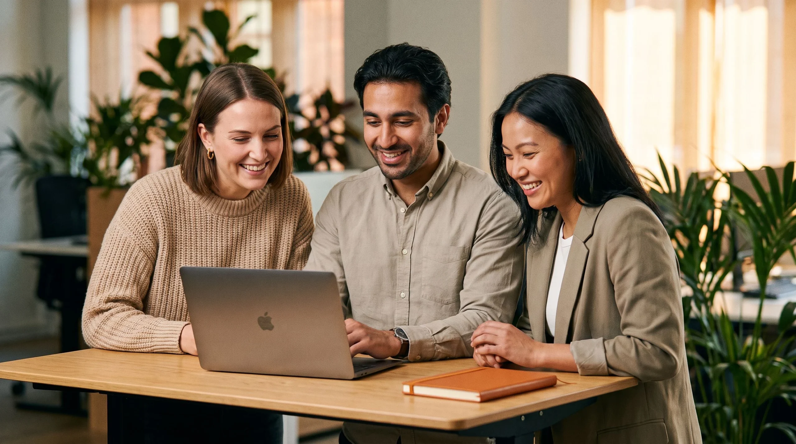 Outstaffed developer joining a daily standup meeting with the in-house team over video call