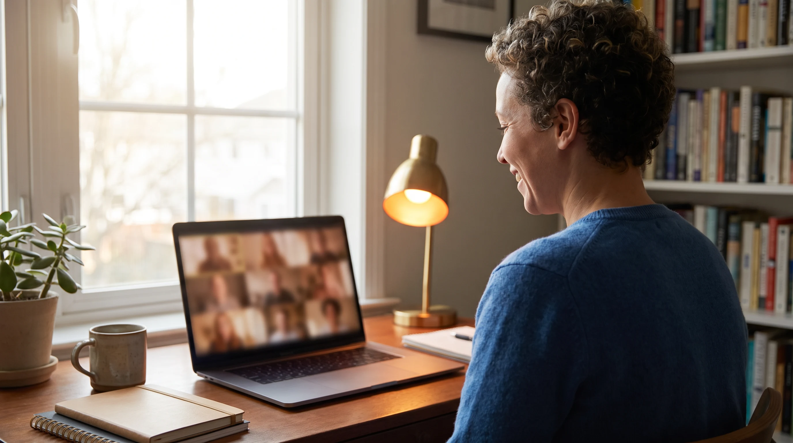 Remote video call showing time zone coordination between a US founder and an offshore development team