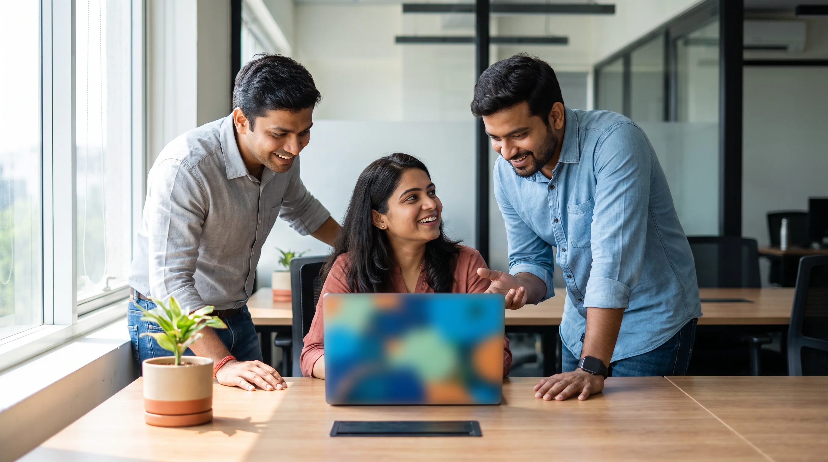 Offshore engineering team collaborating with a US SaaS startup during a video call
