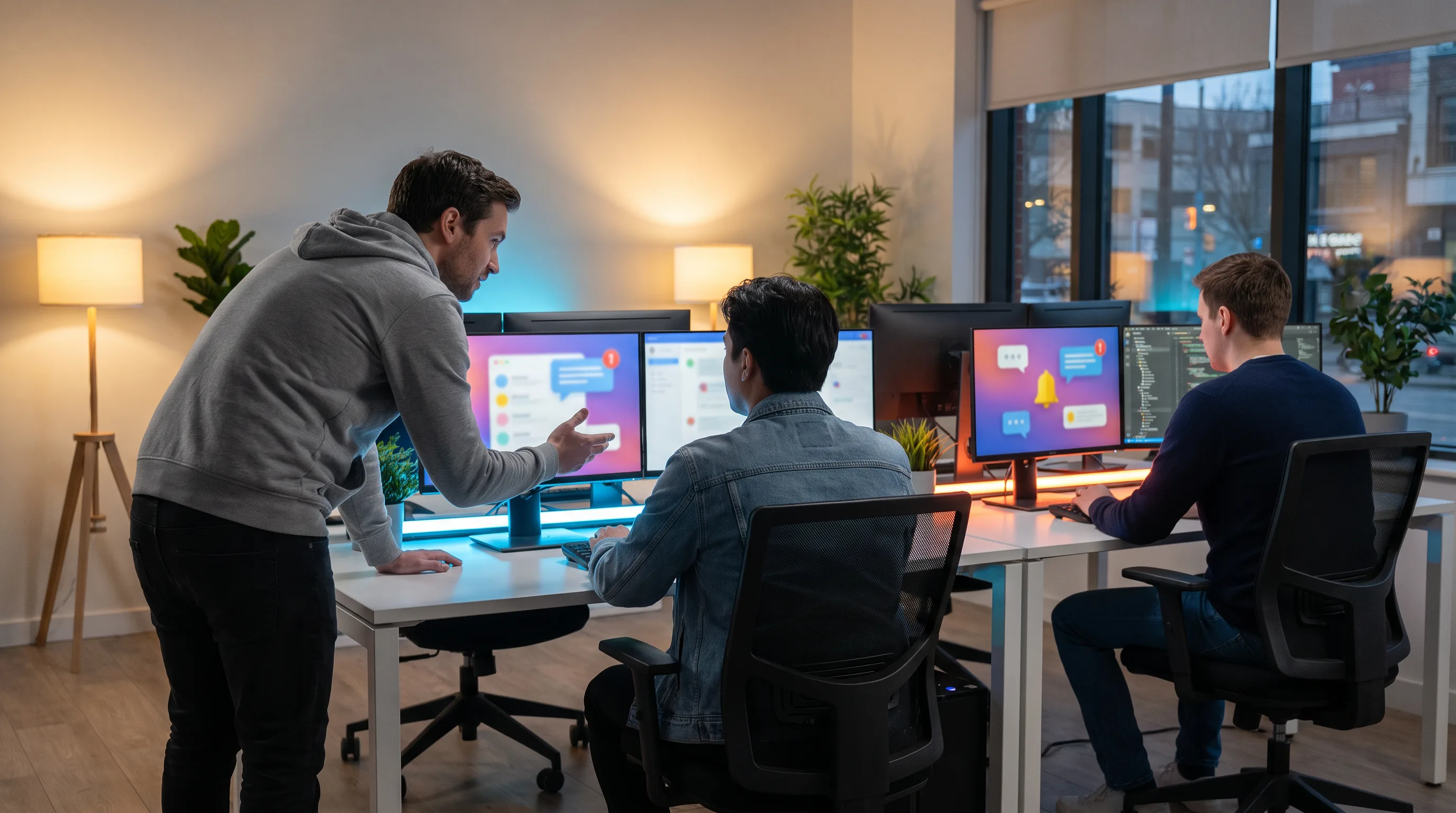 Outsourced social media team monitoring brand mentions and response time alerts
